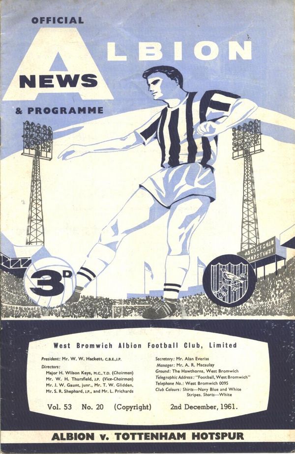 West Bromwich Albion v Leicester City 1961/2 